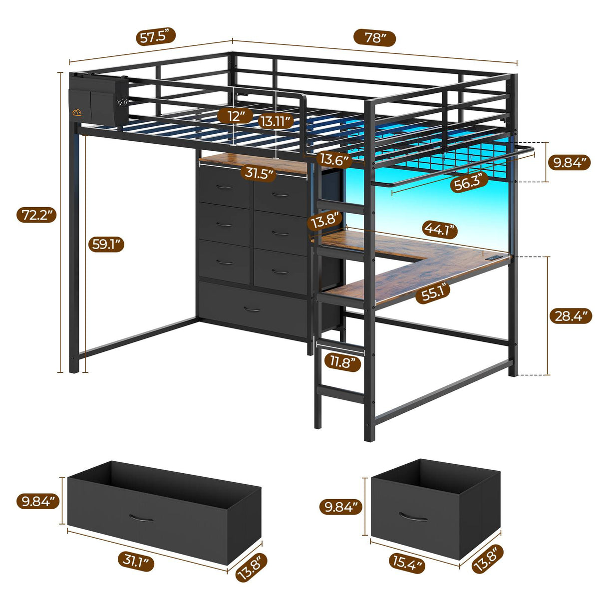 2 person desk